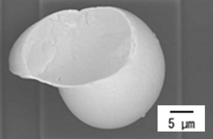 従来プローブ(先端径24um)コンタクト痕