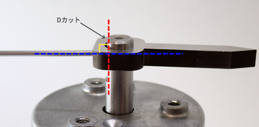 ソレノイド固定の様子(横)