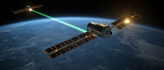 光衛星間通信のイメージ図